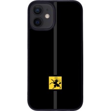 Coque iPhone 12 mini - Silicone rigide noir Canton SH noir