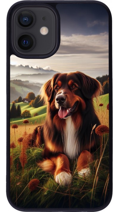 iPhone 12 mini Case Hülle - Silikon schwarz Hund Land Schweiz