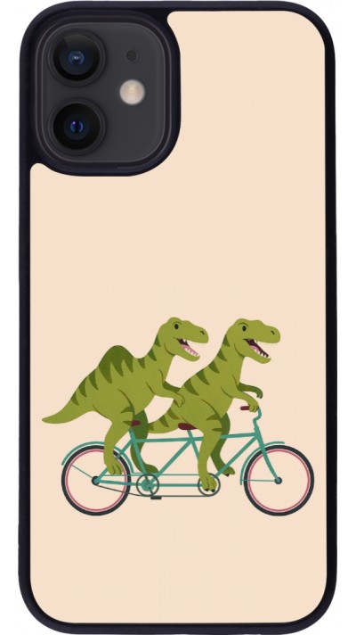 iPhone 12 mini Case Hülle - Silikon schwarz Dinosaurs on bikes 2026