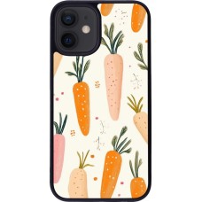 iPhone 12 mini Case Hülle - Silikon schwarz Easter 2026 Illustration carrots