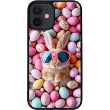 iPhone 12 mini Case Hülle - Silikon schwarz Easter 2026 Rabbit fun