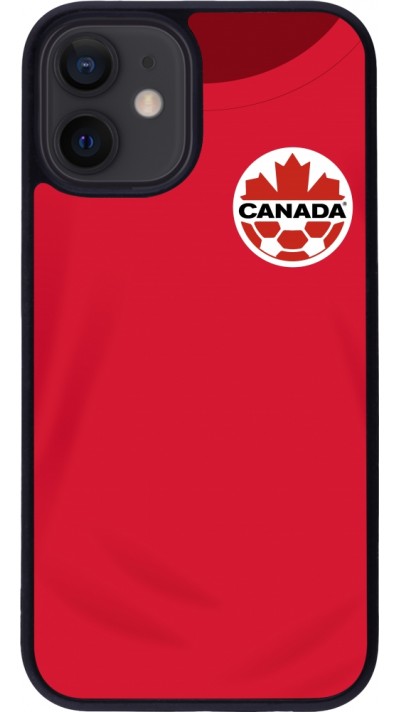 iPhone 12 mini Case Hülle - Silikon schwarz Kanada 2022 personalisierbares Fussballtrikot