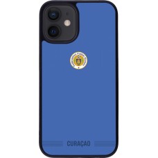 iPhone 12 mini Case Hülle - Silikon schwarz Curaçao 2026 personalisierbares Fussballtrikot