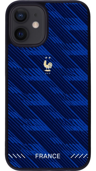 iPhone 12 mini Case Hülle - Silikon schwarz Frankreich 2026 personalisierbares Fussballtrikot