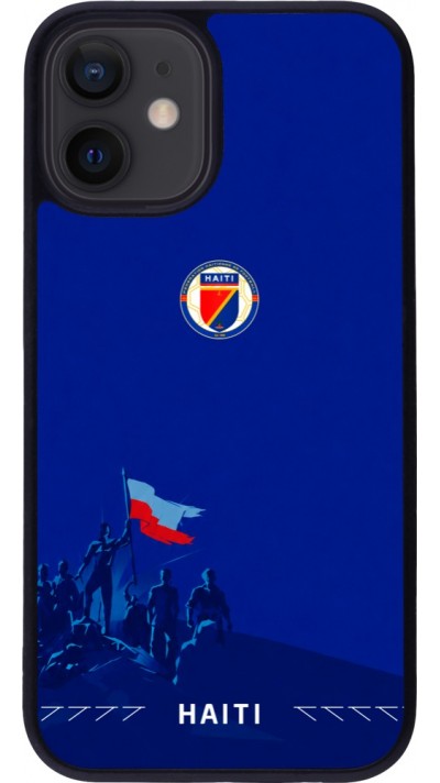 iPhone 12 mini Case Hülle - Silikon schwarz Haiti 2026 personalisierbares Fussballtrikot