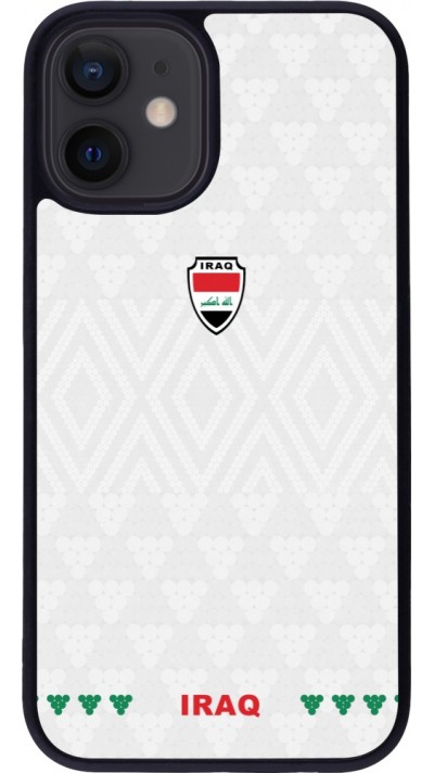 iPhone 12 mini Case Hülle - Silikon schwarz Irak 2026 personalisierbares Fussballtrikot