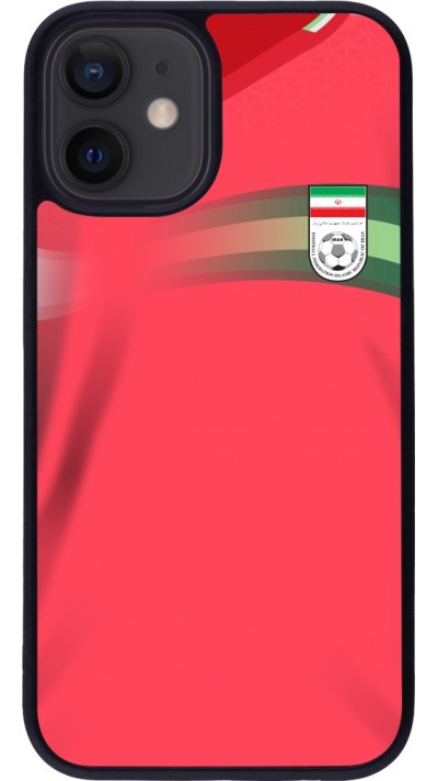 iPhone 12 mini Case Hülle - Silikon schwarz Iran 2022 personalisierbares Fussballtrikot