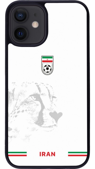iPhone 12 mini Case Hülle - Silikon schwarz Iran 2026 personalisierbares Fussballtrikot