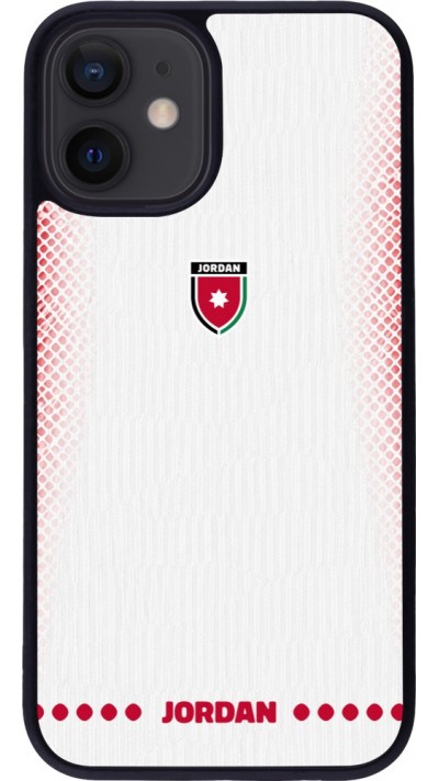 iPhone 12 mini Case Hülle - Silikon schwarz Jordanien 2026 personalisierbares Fussballtrikot