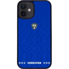 iPhone 12 mini Case Hülle - Silikon schwarz Usbekistan 2026 personalisierbares Fussballtrikot