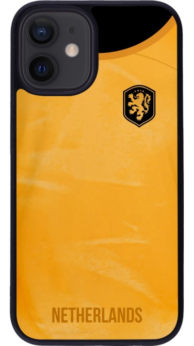 iPhone 12 mini Case Hülle - Silikon schwarz Holland 2022 personalisierbares Fußballtrikot