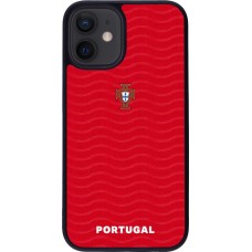 iPhone 12 mini Case Hülle - Silikon schwarz Portugal 2026 personalisierbares Fussballtrikot