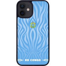 iPhone 12 mini Case Hülle - Silikon schwarz Demokratische Republik Kongo 2026 personalisierbares Fussballtrikot