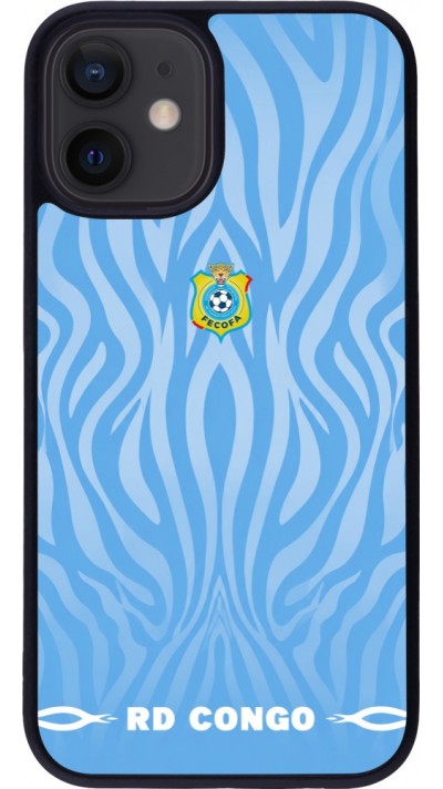iPhone 12 mini Case Hülle - Silikon schwarz Demokratische Republik Kongo 2026 personalisierbares Fussballtrikot
