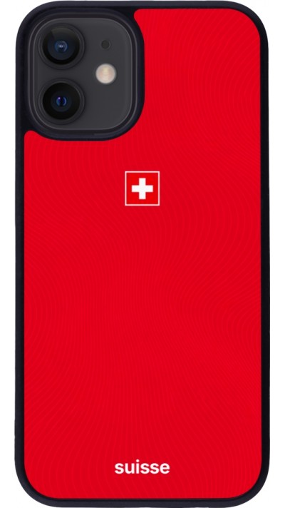 iPhone 12 mini Case Hülle - Silikon schwarz Schweiz 2026 personalisierbares Fussballtrikot