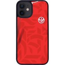 iPhone 12 mini Case Hülle - Silikon schwarz Tunesien 2022 personalisierbares Fussballtrikot