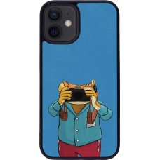 iPhone 12 mini Case Hülle - Silikon schwarz Frog with camera DTMF