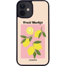 iPhone 12 mini Case Hülle - Silikon schwarz Fruit market lemons 2026