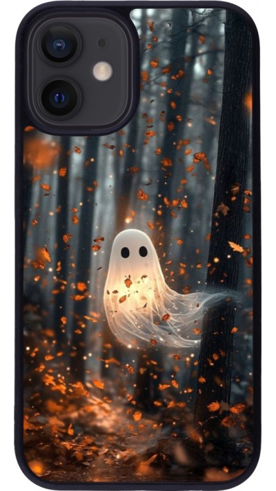 iPhone 12 mini Case Hülle - Silikon schwarz Halloween 2025 Ghost in the forest
