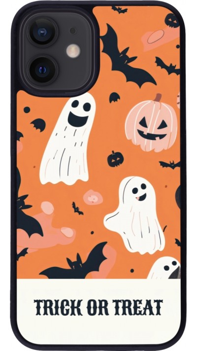 iPhone 12 mini Case Hülle - Silikon schwarz Halloween 2025 Trick treat