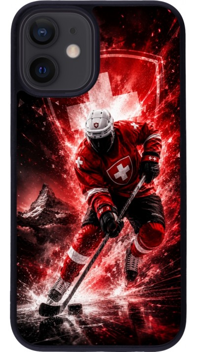 iPhone 12 mini Case Hülle - Silikon schwarz Hockey World Championship Player