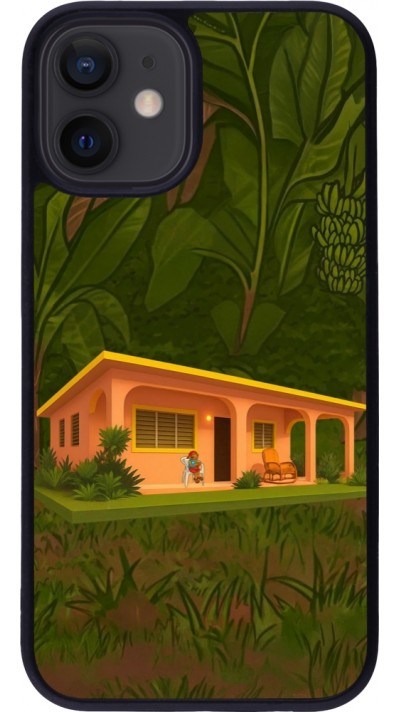 iPhone 12 mini Case Hülle - Silikon schwarz Benitos house DTMF