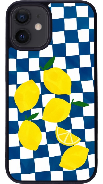 iPhone 12 mini Case Hülle - Silikon schwarz Illustration lemons 2026