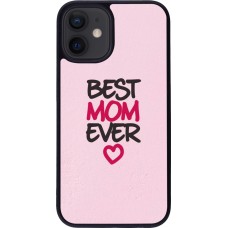 iPhone 12 mini Case Hülle - Silikon schwarz Mom 2023 best Mom ever pink