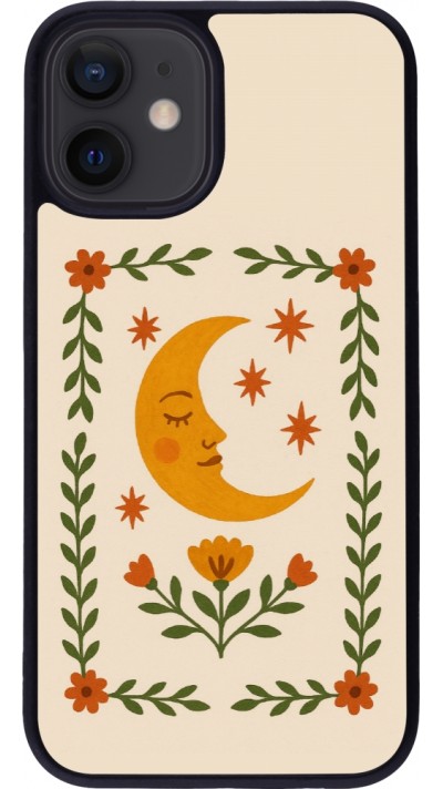 iPhone 12 mini Case Hülle - Silikon schwarz Half moon stamp 2026