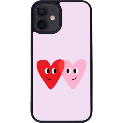 iPhone 12 mini Case Hülle - Silikon schwarz Saint Valentines Day 26 Heart