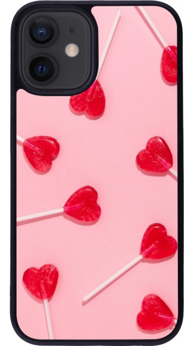 iPhone 12 mini Case Hülle - Silikon schwarz Saint Valentines Day 26 Lollipop