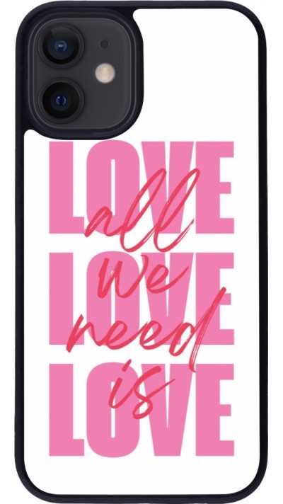 iPhone 12 mini Case Hülle - Silikon schwarz Saint Valentines Day 26 Love all we need is