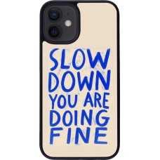 iPhone 12 mini Case Hülle - Silikon schwarz Slow down 2026