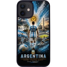 iPhone 12 mini Case Hülle - Silikon schwarz Fussball Argentinien splash 2026