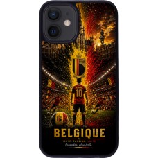 iPhone 12 mini Case Hülle - Silikon schwarz Fussball Belgien splash 2026