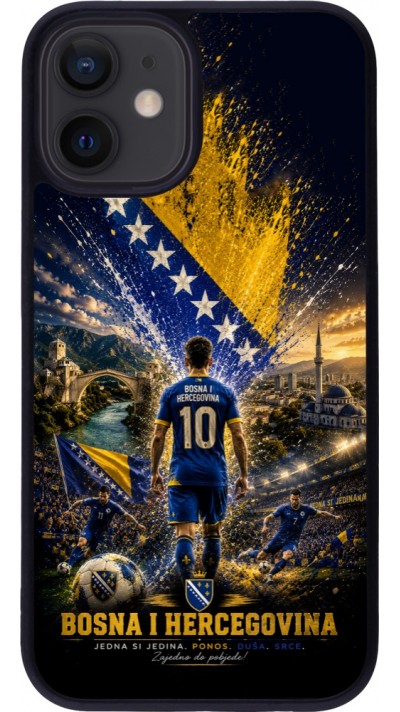 iPhone 12 mini Case Hülle - Silikon schwarz Fussball Bosnien und Herzegowina splash 2026