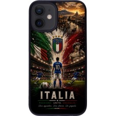 iPhone 12 mini Case Hülle - Silikon schwarz Fussball Italien splash 2026