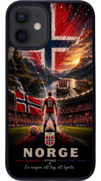 iPhone 12 mini Case Hülle - Silikon schwarz Fussball Norwegen splash 2026