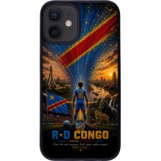 iPhone 12 mini Case Hülle - Silikon schwarz Fussball Demokratische Republik Kongo splash 2026