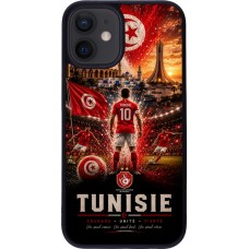 iPhone 12 mini Case Hülle - Silikon schwarz Fussball Tunesien splash 2026