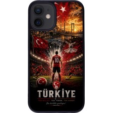 iPhone 12 mini Case Hülle - Silikon schwarz Fussball Türkei splash 2026
