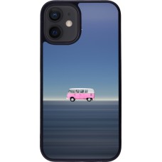iPhone 12 mini Case Hülle - Silikon schwarz Spring 23 pink bus