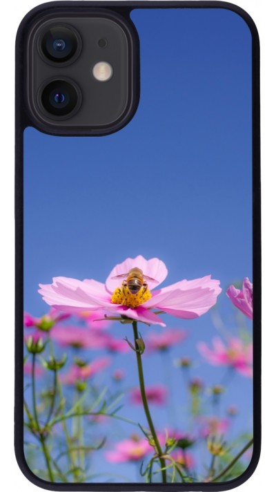 iPhone 12 mini Case Hülle - Silikon schwarz Bee on a flower 2026