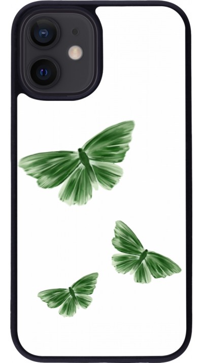 iPhone 12 mini Case Hülle - Silikon schwarz Butterflies 2026