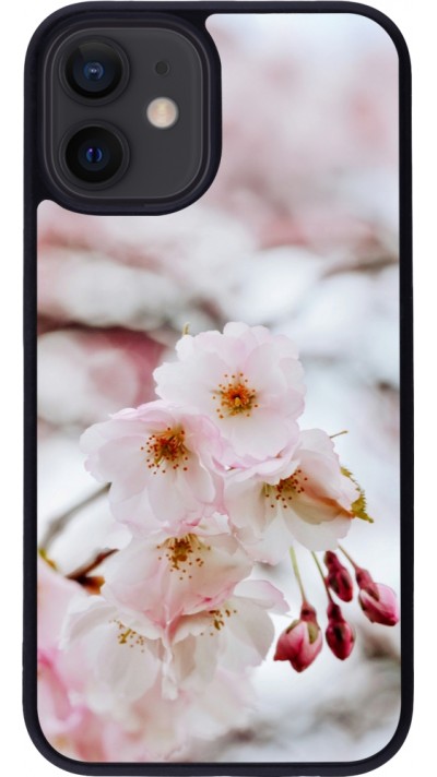 iPhone 12 mini Case Hülle - Silikon schwarz Cherry tree 2026