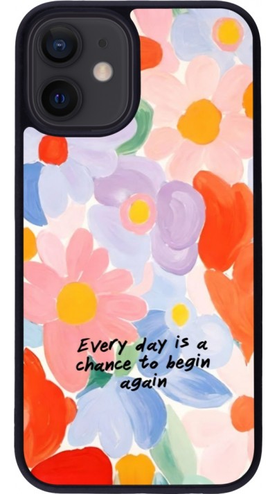iPhone 12 mini Case Hülle - Silikon schwarz Every day is a chance 2026