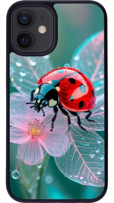iPhone 12 mini Case Hülle - Silikon schwarz Ladybird in bloom 2026
