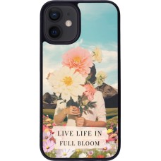iPhone 12 mini Case Hülle - Silikon schwarz Live life in full moon 2026