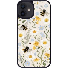 iPhone 12 mini Case Hülle - Silikon schwarz Pattern bees 2026
