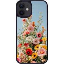 iPhone 12 mini Case Hülle - Silikon schwarz Spring flowers 2026